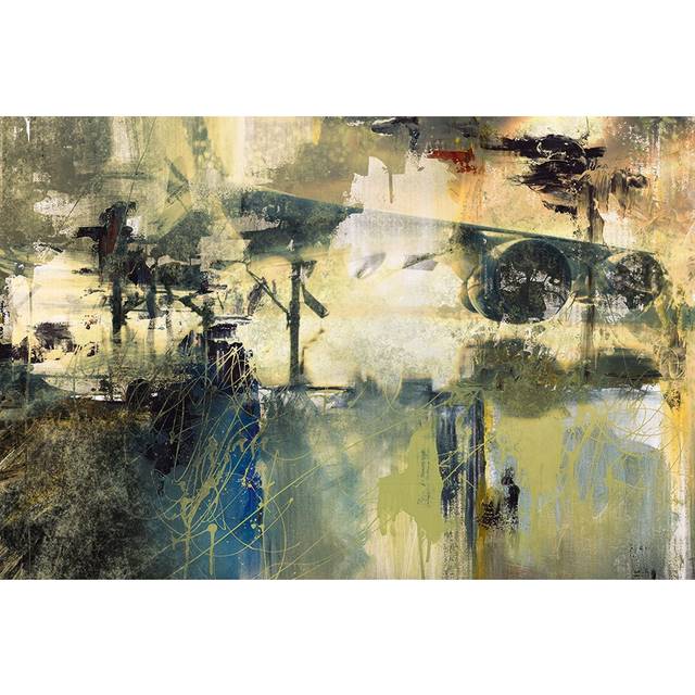 Abstract Airplane Wing - Wrapped Canvas Painting (51cm H x 76cm W)