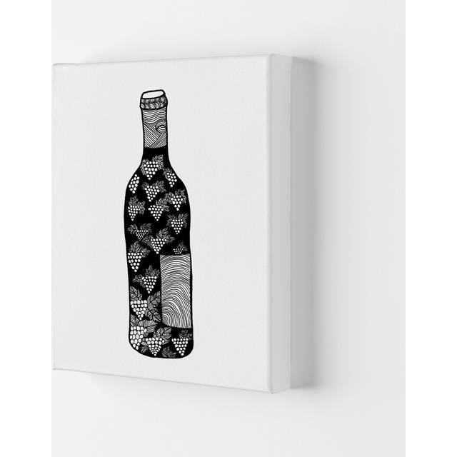 Wine Bottle by Carissa Tanton - Wrapped Canvas Graphic Art Print - Multicolour (59.4cm H x 42cm W x 4cm D)
