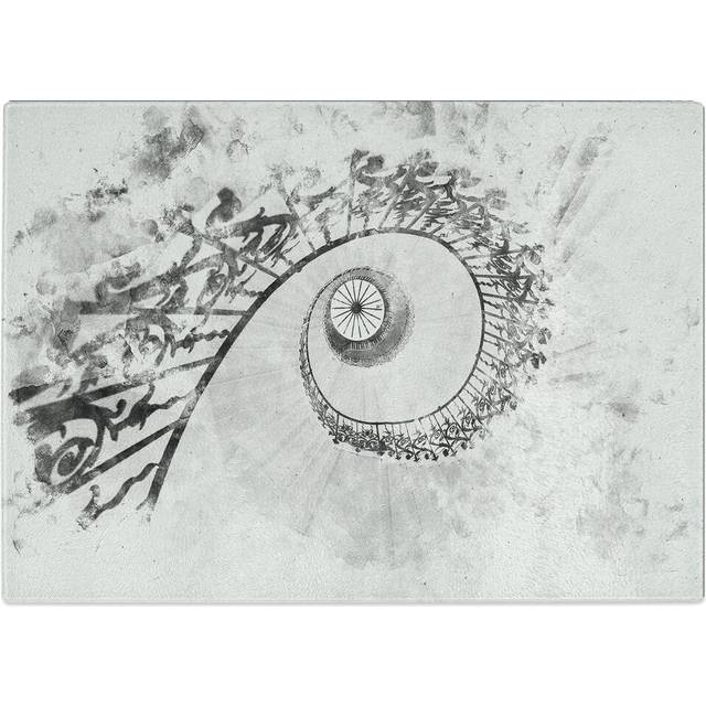 Tempered Glass Spiral Staircase Chopping Board (20 cm x 28.5 cm)