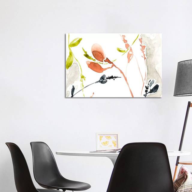 Coral & Navy I by Jennifer Goldberger - Wrapped Canvas Painting (66.04cm H x 101.6cm W x 1.905cm D)