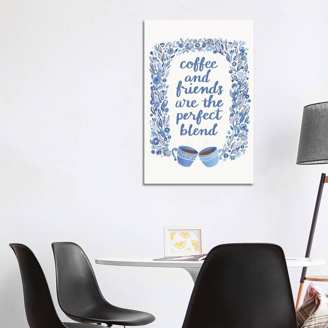 Home Blue Kitchen V by Nancy Mckenzie - Wrapped Canvas Typography (101.6 cm H x 66.04 cm W x 3.175 cm D)
