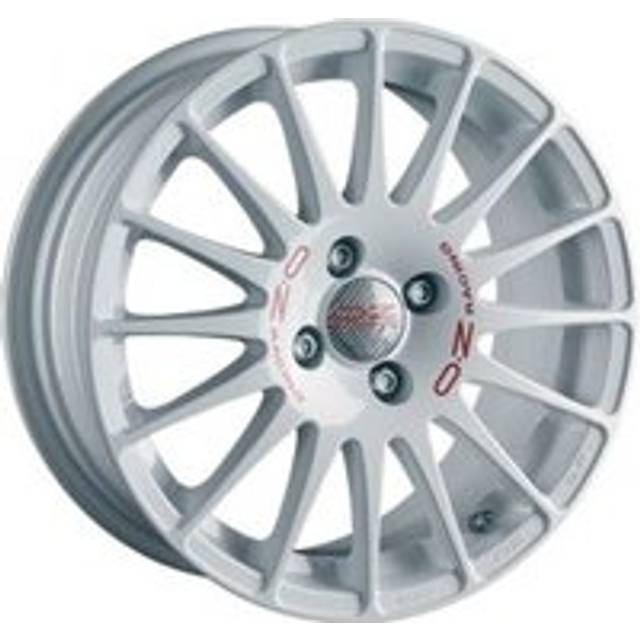 OZ Racing Superturismo WRC Alloy Wheels In Race White Red Lettering Set Of 4 - 14x6 Inch ET36 4x100 PCD, White