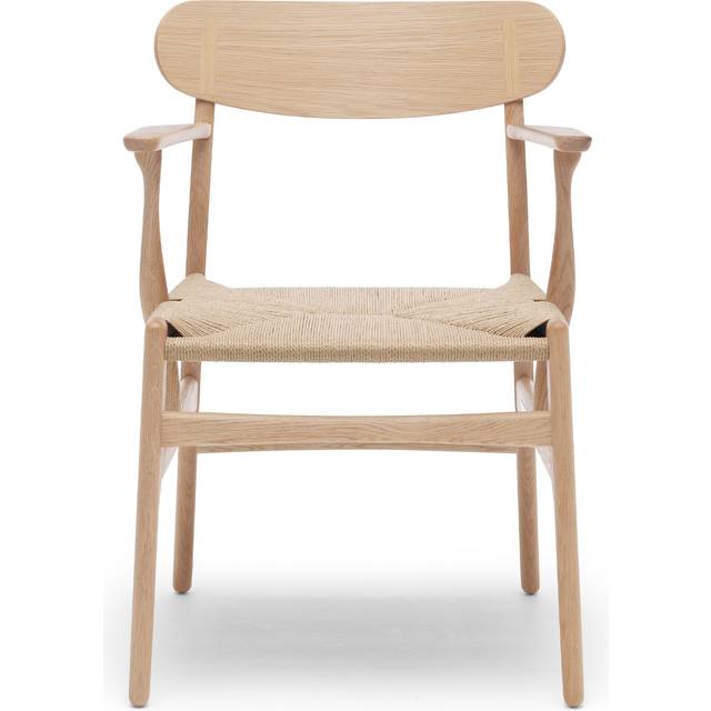 Carl Hansen - CH26, Vitoljad Ek, Naturflätat papperssnöre - Matstolar - Hans J. Wegner - Träfärgad - Trä