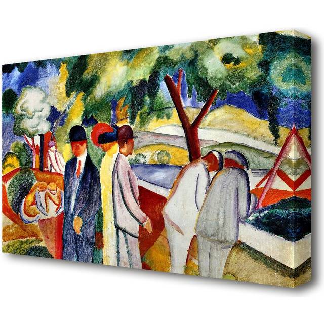 Large Bright Walk by August Macke - Wrapped Canvas Painting Print (66 cm H x 101.6 cm W)