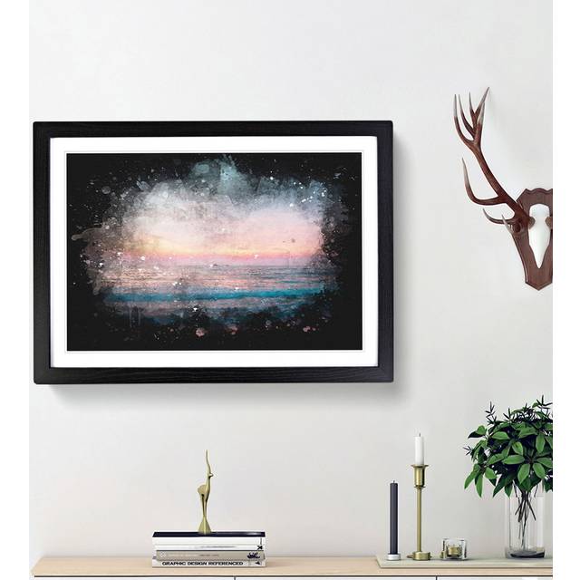 Sundown in Sri Lanka - Picture Frame Graphic Art Print - Black Framed (24cm H x 33cm W x 2cm D)