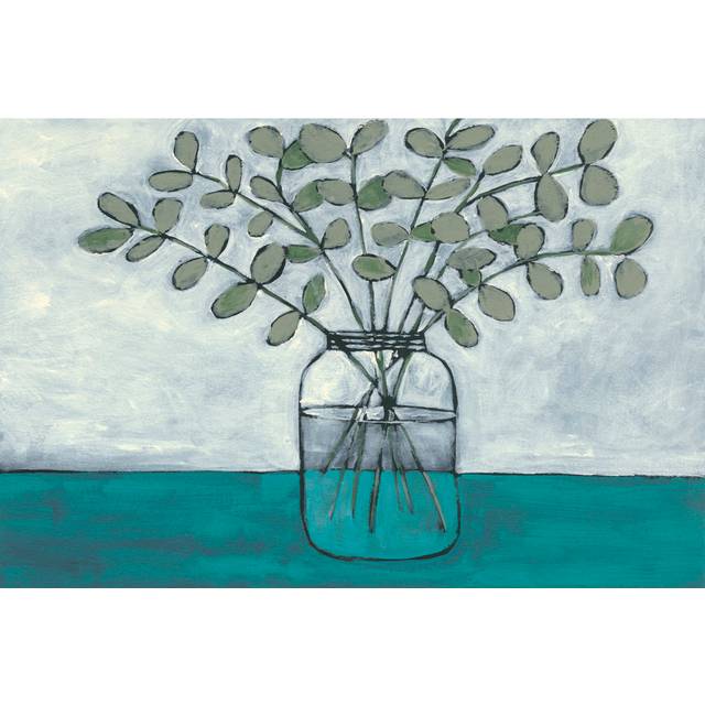 Jar of Stems I by Regina Moore - Wrapped Canvas Painting (51cm H x 76cm W x 3.8cm D)