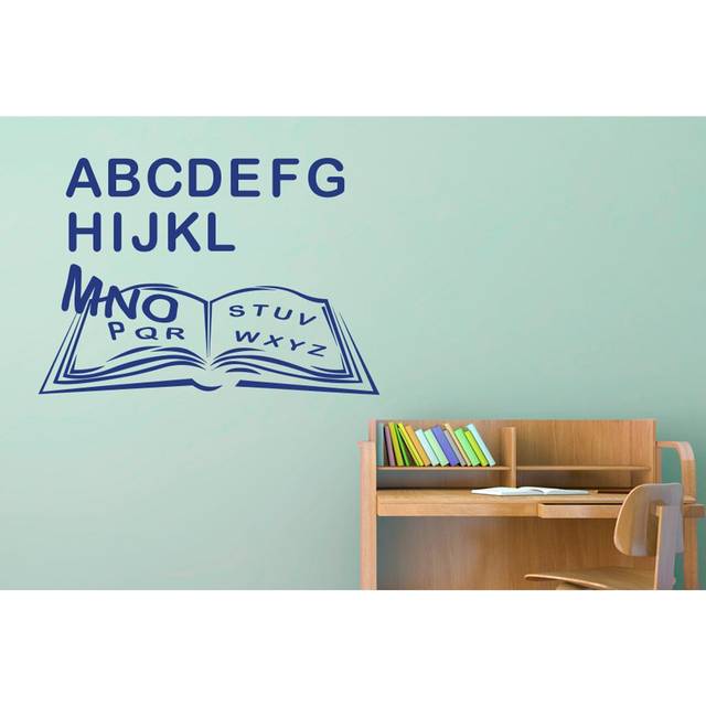 Alphabet Book Wall Sticker - Dark Blue (Medium)