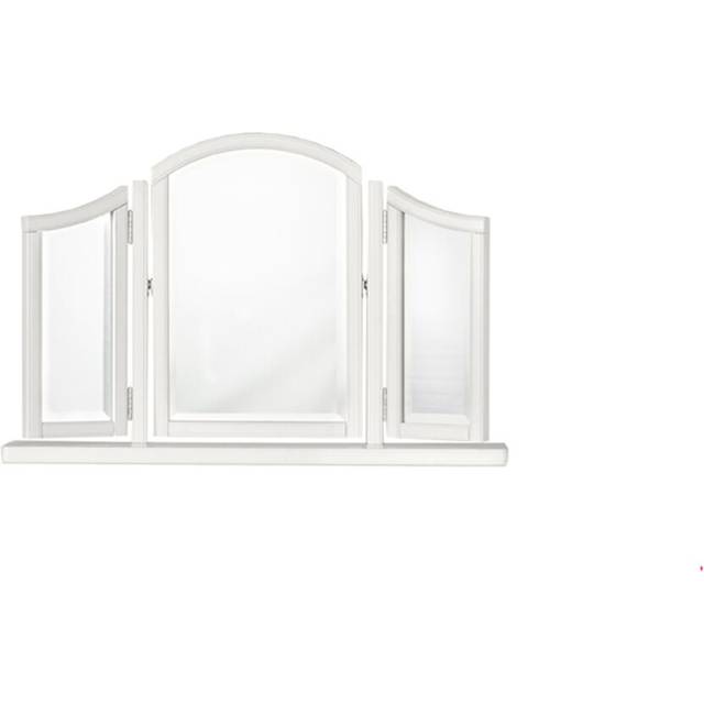 Aaden Wood Framed Mounts to Dresser Mirror - White (64.8cm H X 99cm W X 18cm D)