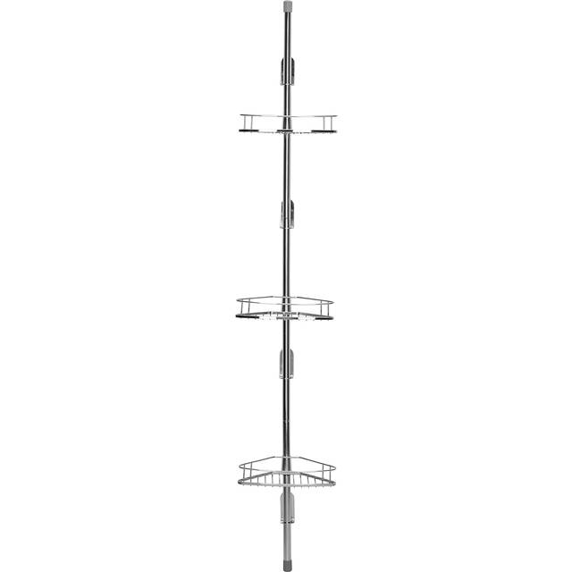 Croydex Chrome Triple Corner Storage Basket - 270mm