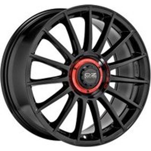 OZ Racing Superturismo Evoluzione Alloy Wheels In Gloss Black Red Letter Set Of 4 - 18x8 Inch ET45 5x114.3 PCD, Black