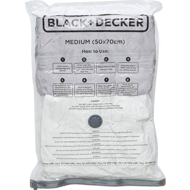 Black & Decker Vacuum Storage Bags Medium Pack of 3