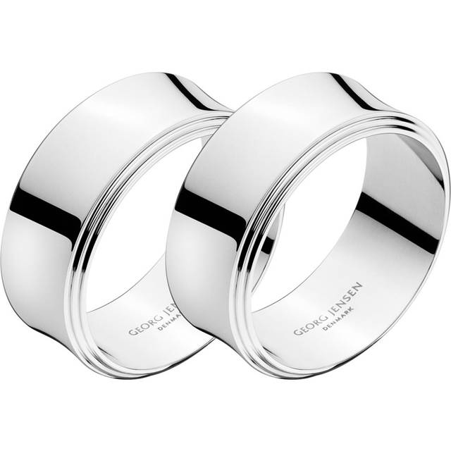 Georg Jensen - Pyramid Servettringar 2-pack - Rostfritt Stål