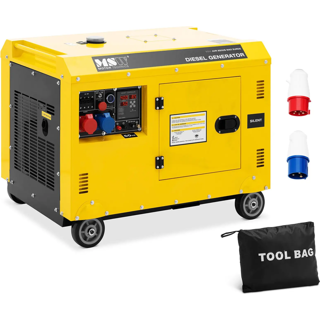 MSW Diesel Generator - 7220 / 8500 W - 30 L - 240/400 V - mobile - AVR - Euro 5 MSW-AVR 8500S MAX EURO5