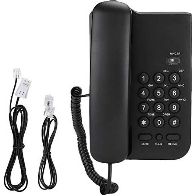 Desktop Corded Telephone Telephone, KX-T3026CID English Landline Phone for Hotel Home Office(black)