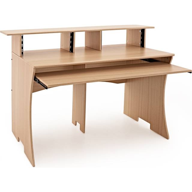 Pro Audio Studioskrivbord i 3 Niv&#xE5;er fr&#xE5;n Gear4music 8U Naturlig