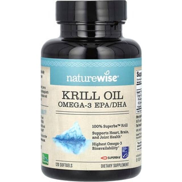 NatureWise, krill oil, omega 3 EPA/DHA, 120 softgels