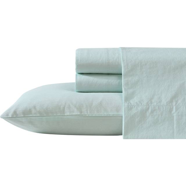 Penny Pinstripe Green Twin Sheet Set