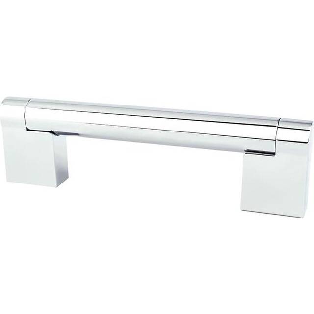 96 mm Center to Center Contemporary Advantage Three Arch Cabinet Pull, Polished Chrome