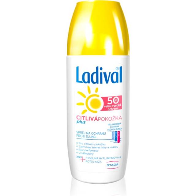 Ladival Sensitive Plus Transparent skyddande spray mot åldrande för känslig hy SPF 50+ 150 ml