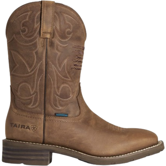ARIAT Hybrid Patriot vattentät västerländsk stövel för män, Distress-brun, 9.5 UK Wide