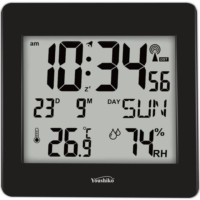 Jumbo LCD Radio Controlled  (UK & Ireland Version ) Silent Wall Clock