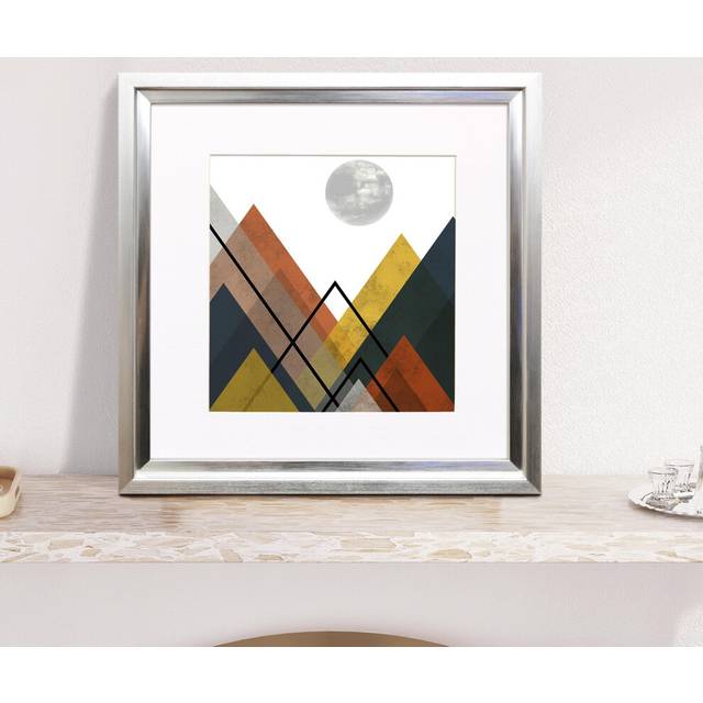 (Silver Frame White Mount, 18x18 Pic (22x22 Frame)) Oslo Shabby Chic Range Silver Picture Frames  Art Poster Photo Frames With Multicolored Mounts Whi
