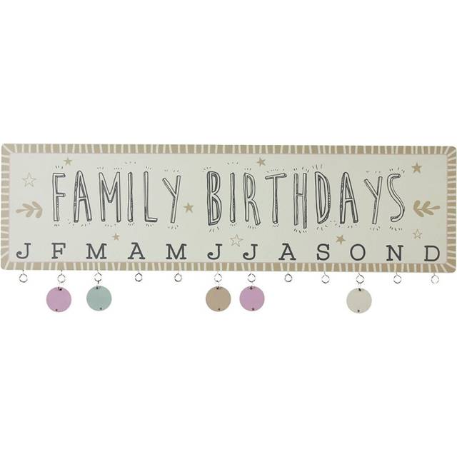 Love Life Hanging Plaque With Discs - Family Birthdays