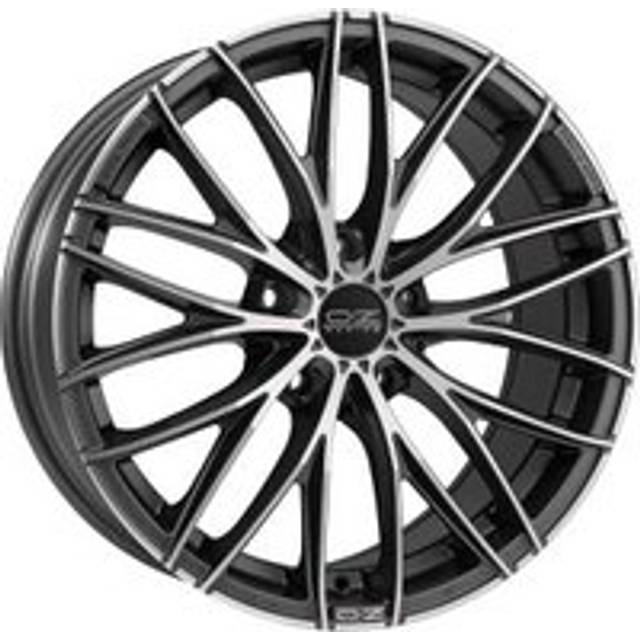 OZ Racing Italia 150 Alloy Wheels in Matt Dark Graphite Diamond Cut Set of 4 - 18x8 Inch ET48 5x112 PCD 75mm Centre Bore Matt Dark Graphite Diamond Cut, Black