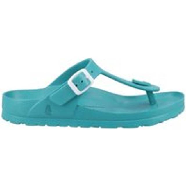 Hush Puppies Lizzie Toepost Womens Sandals Slides, Size 3 In Teal | Slip On Shoes  | Teal  | UK Size 3