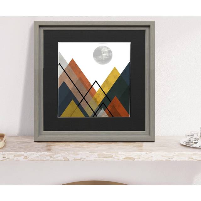 (Grey Frame Black Mount, 18x18 Pic (22x22 Frame)) Oslo Shabby Chic Range Grey Picture Frames  Art Poster Photo Frames With Multicolored Mounts White I