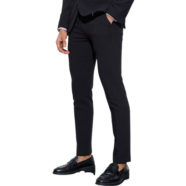Jersey Skinny Suit Trousers - Black - 36