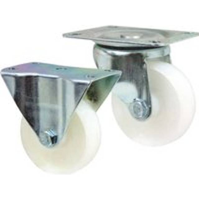 100 dia White Nylon Castors Swivel 250kg cap