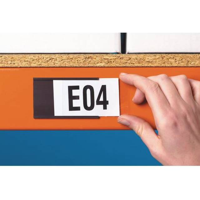 Slingsby Label Holders - Magnetic Label Holders - 50 X 80mm 414076 - Brown