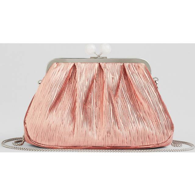 Lk Bennett Womens Pin-pink Lainey Snap-lock Crinkle Satin Clutch 1 Size - PIN-PINK