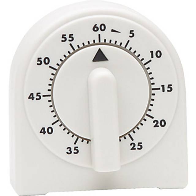 One Hour Mechanical Timer - White - One Size