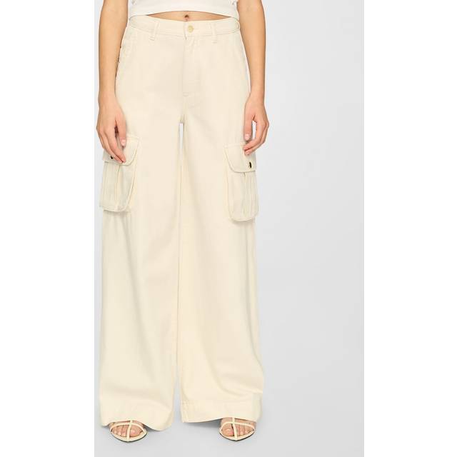 Dl1961 Zoie Linen-Blend Flax Cargo Relaxed Vintage Wide Leg Jean