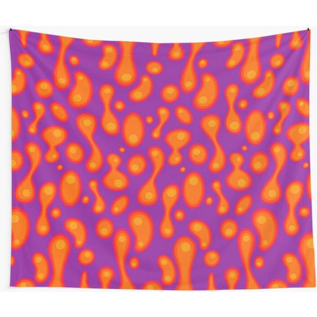 Tapestry 60x50inch Purple lava lamp Wall Hanging Art DÃ©cor Living Room