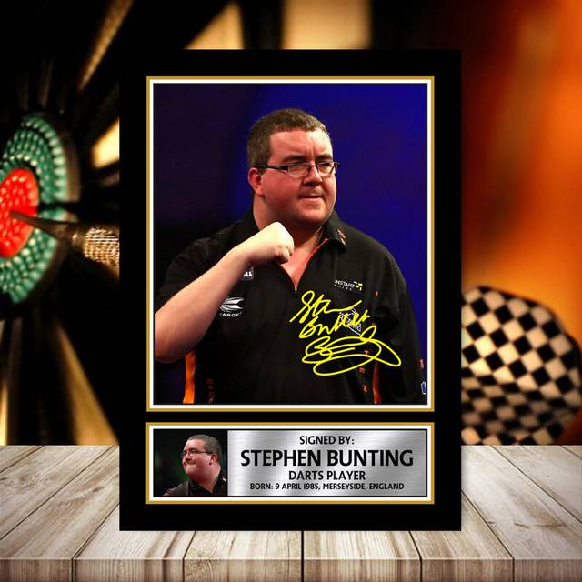 (A4 POSTER) STEPHEN BUNTING 2 - DARTS PLAYER - Signed by Autographed Poster Print | Wall Art | Photo | Signature | GIFT
