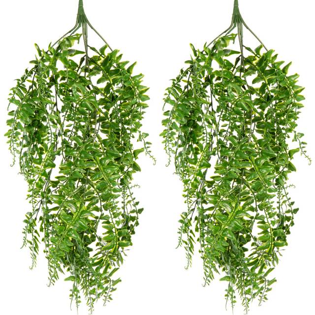 2 Pack Artificial Hanging Plants Fake Hanging Indoor Plants