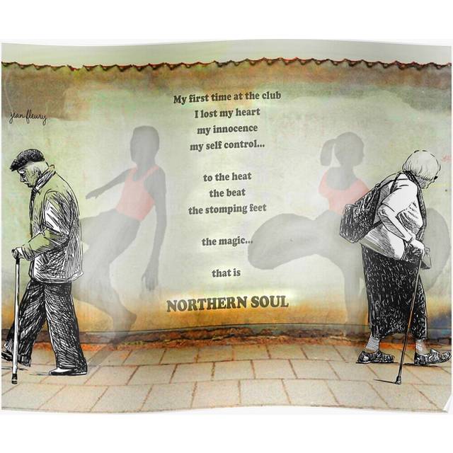 Posters Northern Soul Print Canvas design by Pipberry 16x20 inch or 20x20 inch Wall Art Soccer Print
