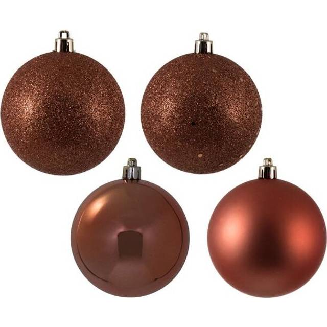 3 in. Coral Ball 4 Finish Assorted Ornament - 32 per Bag