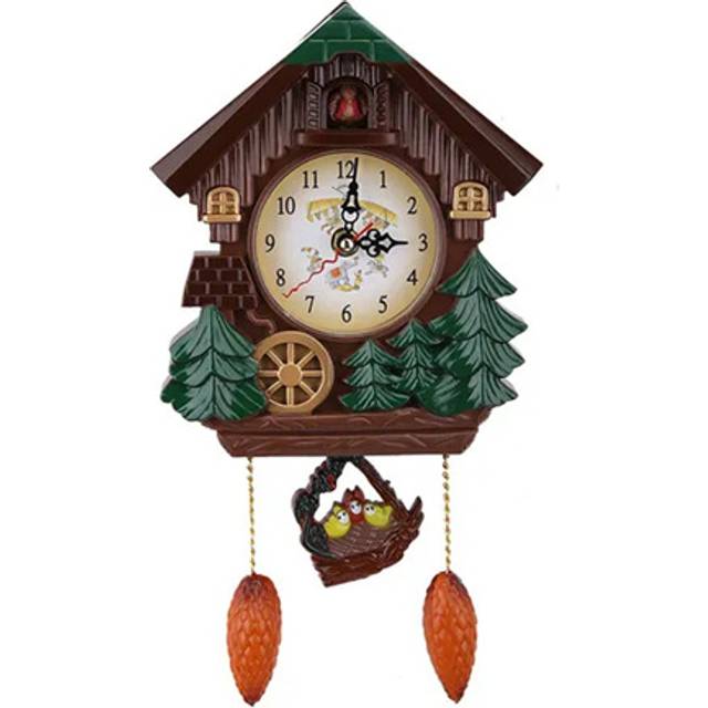 Cuckoo Clock Tree House Quartz Wall Clock Vintage Decoration for Home