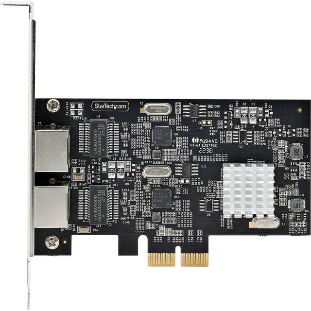 StarTech.com 2-Port 2.5Gbps NBASE-T PCIe Network Card Intel I225-V Dual-Port Computer Network Card Multi-Gigabit NIC PCI Express Server LAN Card Desktop Ethernet Interface