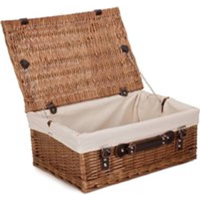 46cm Double Steamed Picnic Basket - White Lining