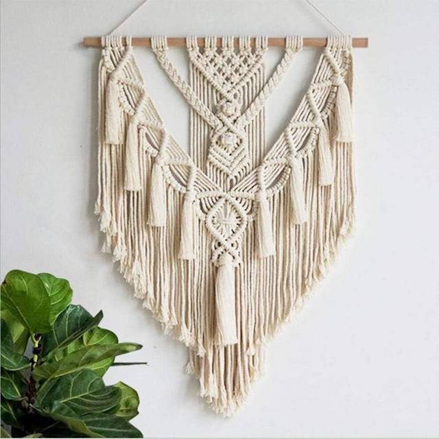 Wall Hanging, 55X70Cm Wall Decor Tapestry Chic Bohemian Tapestry Woven For Bedroom And Living Room Decoration