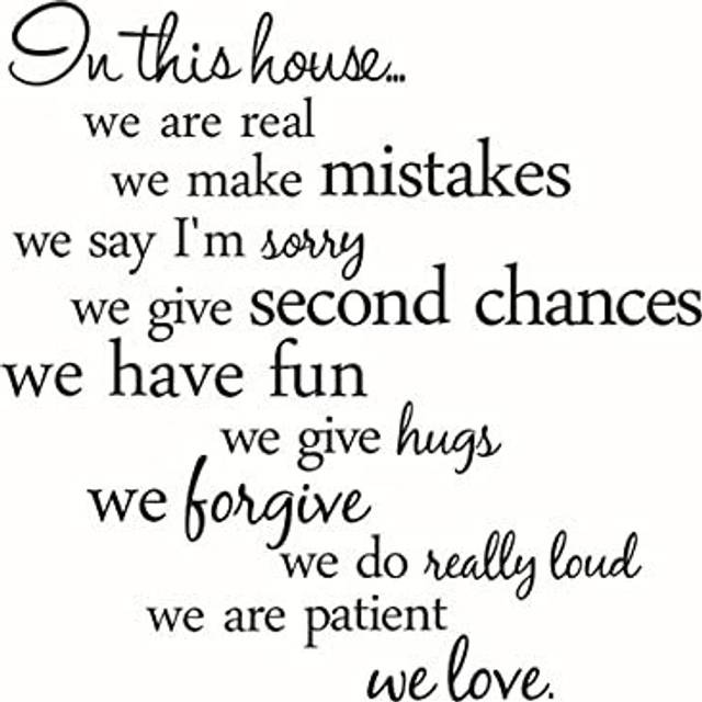 Vinyl Wall Quotes Stickers, in This House Home Saying Wall Decal Quote Home Decor Bathroom Wall Decals Peel and Stick Quotes Vinyl Wall Decal Sticker