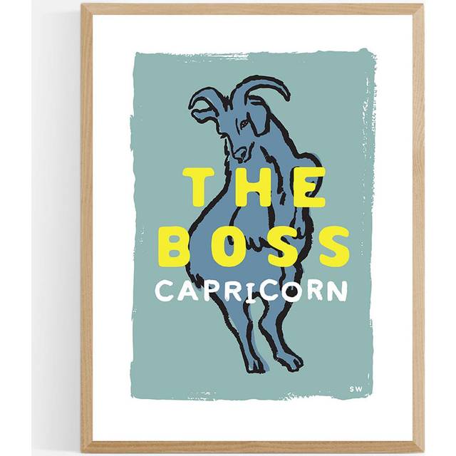 EAST END PRINTS Sophie Ward 'Capricorn The Boss' Framed Print
