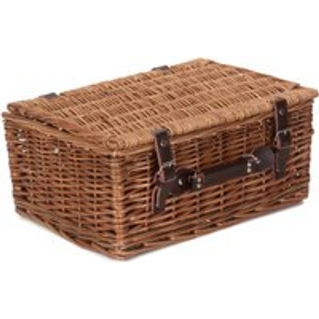 Wicker Double Steamed 40cm Picnic Basket - Brown - One Size