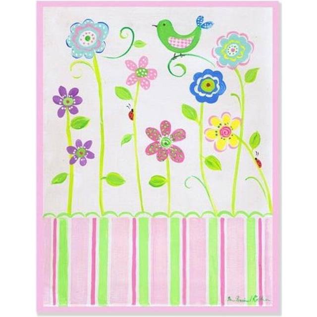 The Kids Room by Stupell Green Bird on Flower Rectangle Wall Plaque
