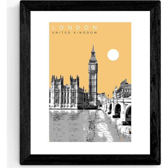 EAST END PRINTS Becks Norf Design 'London' Framed Print